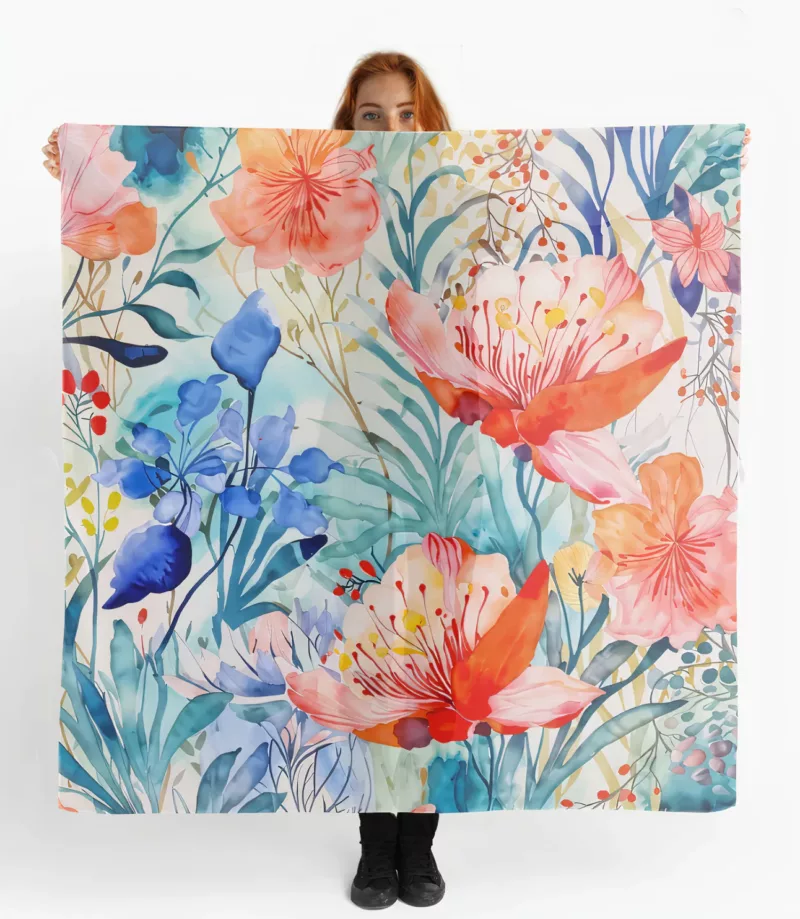 grand foulard femme jungle tropicale