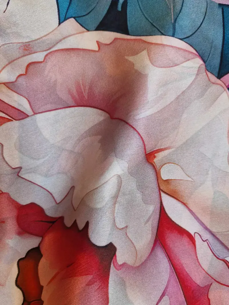 foulard pivoines sauvages