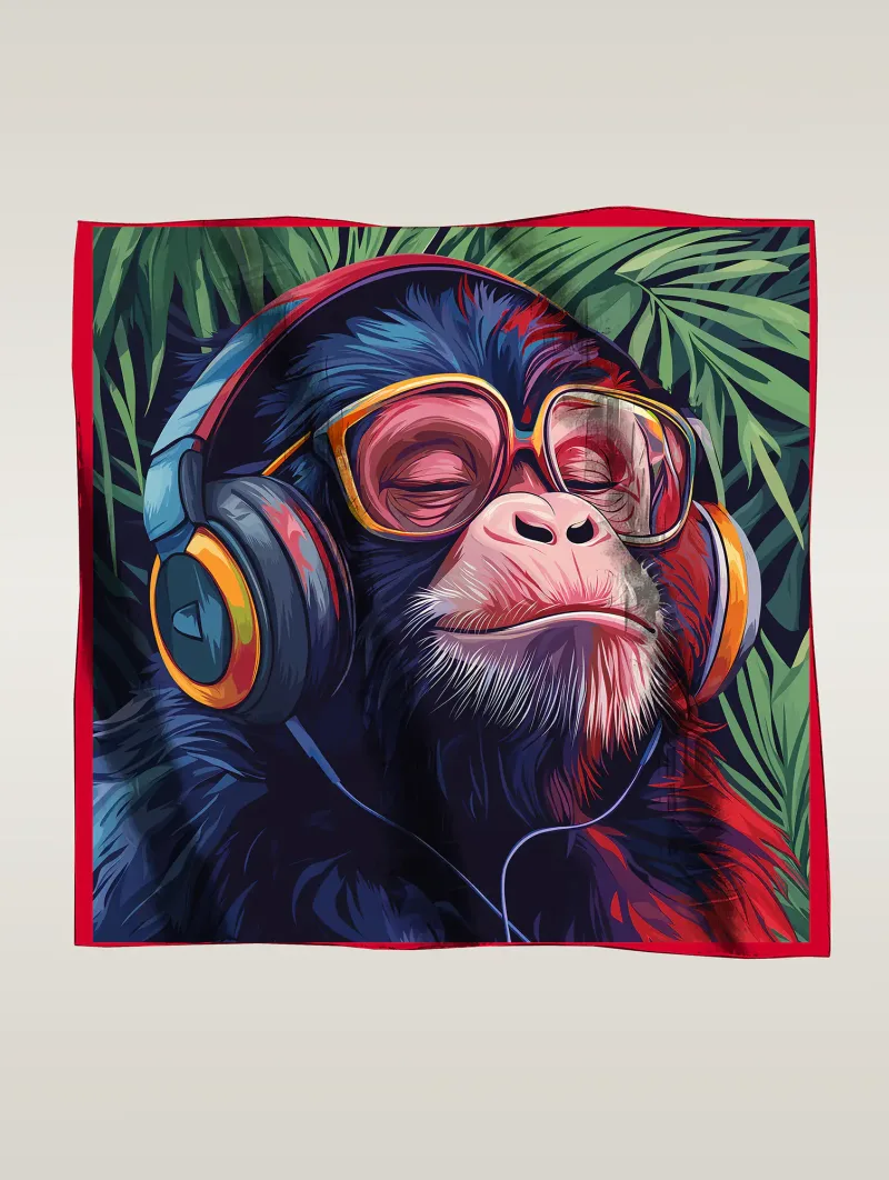 foulard-soie-singe